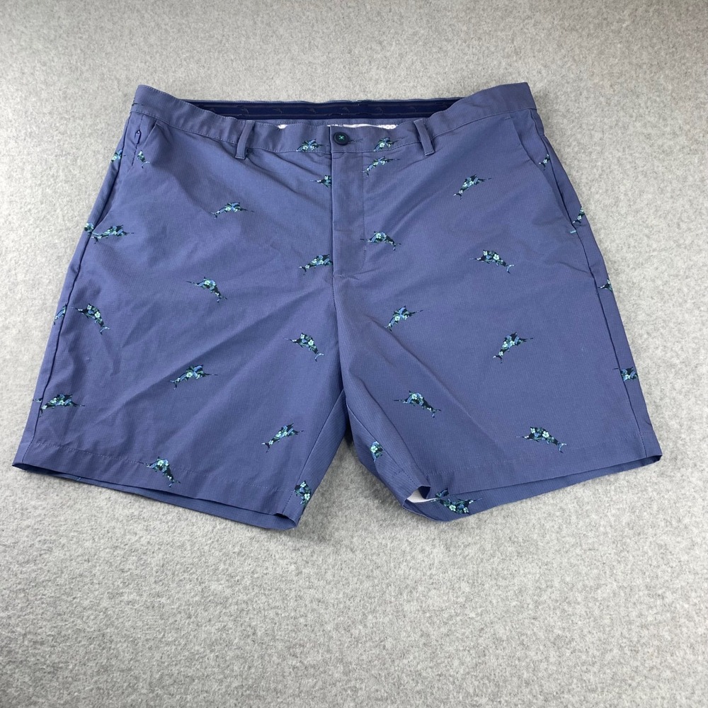 Tommy Bahama Shorts Mens 40 Blue Marlin Floral Print Boracay Flat Front Casual